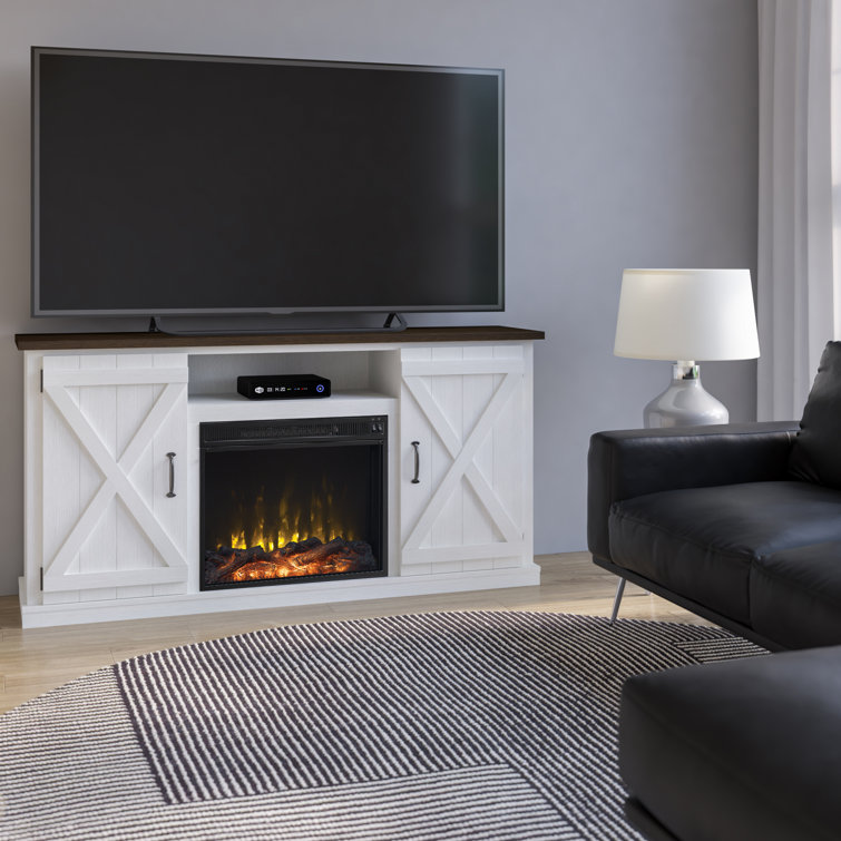 Wayfair tv stand with 2024 fireplace 65 inch